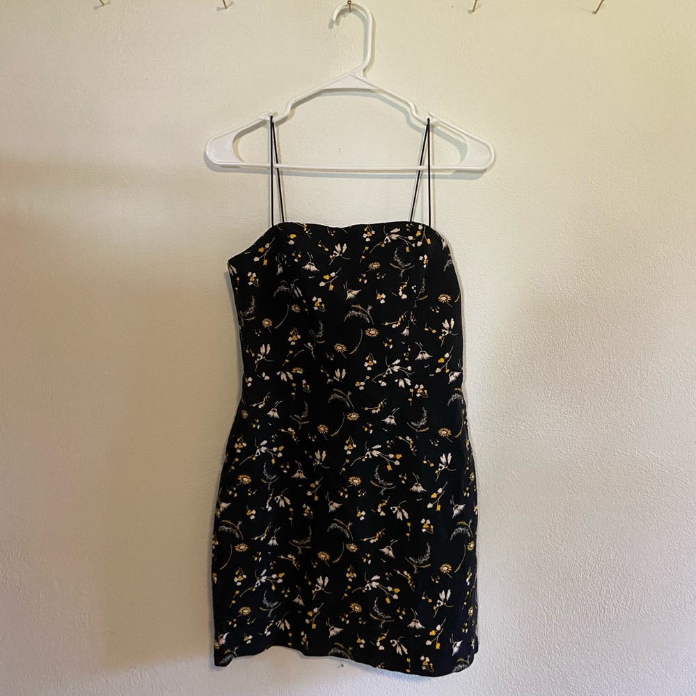 Urban Outfitters Black Floral Mini Dress